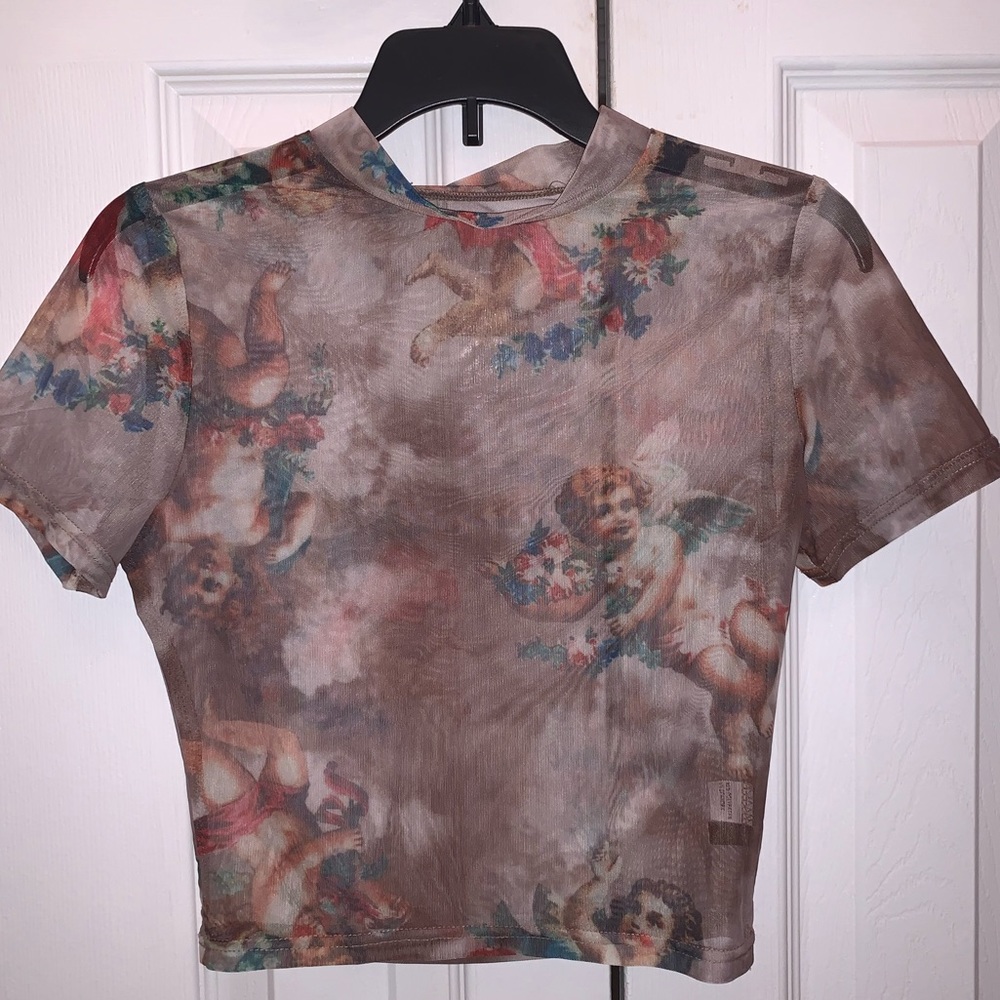 Angel mesh crop top